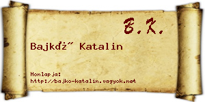 Bajkó Katalin névjegykártya