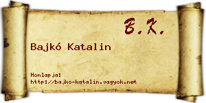 Bajkó Katalin névjegykártya