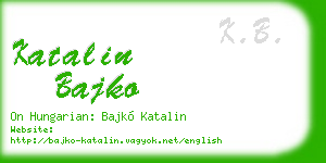 katalin bajko business card